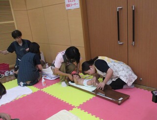 身長を測る様子